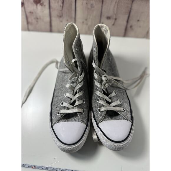 Converse All Star Chuck Taylor High Top Women's Heathered Gray Size 7 - Picture 4 of 9